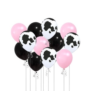 24 Pack Cow Balloons Bundle , 12&quot; Assorted Pink Cow Party Balloons, Farm Theme decor, Barnyard Event, Barnyard Birthday Theme Balloon