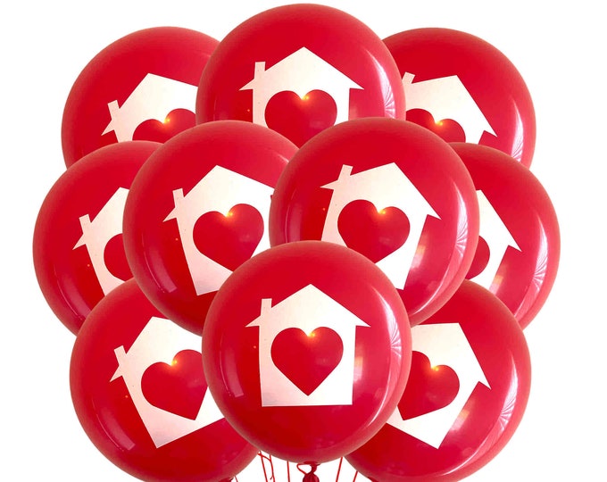 Housewarming Party Balloons, Open house Balloons, Home Sweet Home Balloons, New Home Balloons, Realtor Balloons, Home is where the heart is