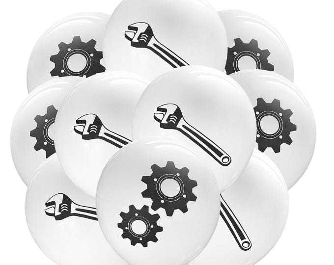12ct Wrench Balloons, Mechanic Birthday Party, Mechanic Theme, Mechanic Balloons, Wrench Birthday Party Decorations, Automotive Birthday