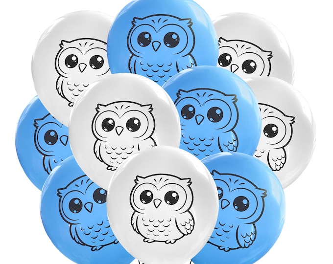 Baby Owl Balloons, Look Who's One Birthday, Look Whooo's Having a Baby Shower Theme, Girl or Boy Party Supply