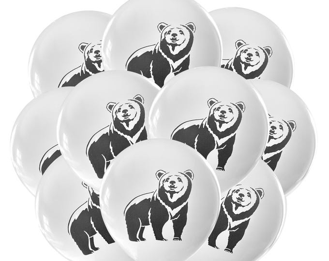 12ct Bear Balloons, Grizzly Bear Birthday, Brown Bear Theme Bear Balloons Forest Party The Great Outdoors Camping Decorations Party supplies