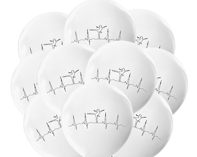 12ct Dancer Balloons, Ballet Balloons, Ballet Theme, Dancer Birthday, Dance Party Theme, Dancing Heartbeat Decorations