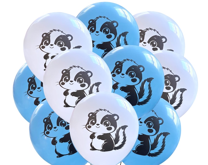 Baby Skunk Birthday Balloons, Too Stinkin' Cute Baby Shower, Lil Stinker Theme, Animal Girl or Boy Party Supply