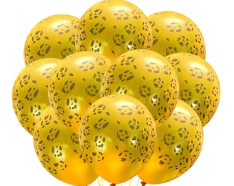 Leopard Balloons, 12" Leopard Party Decorations, Leopard print party balloons, jaguar party decor, Panther Balloons, Leopard party supplies