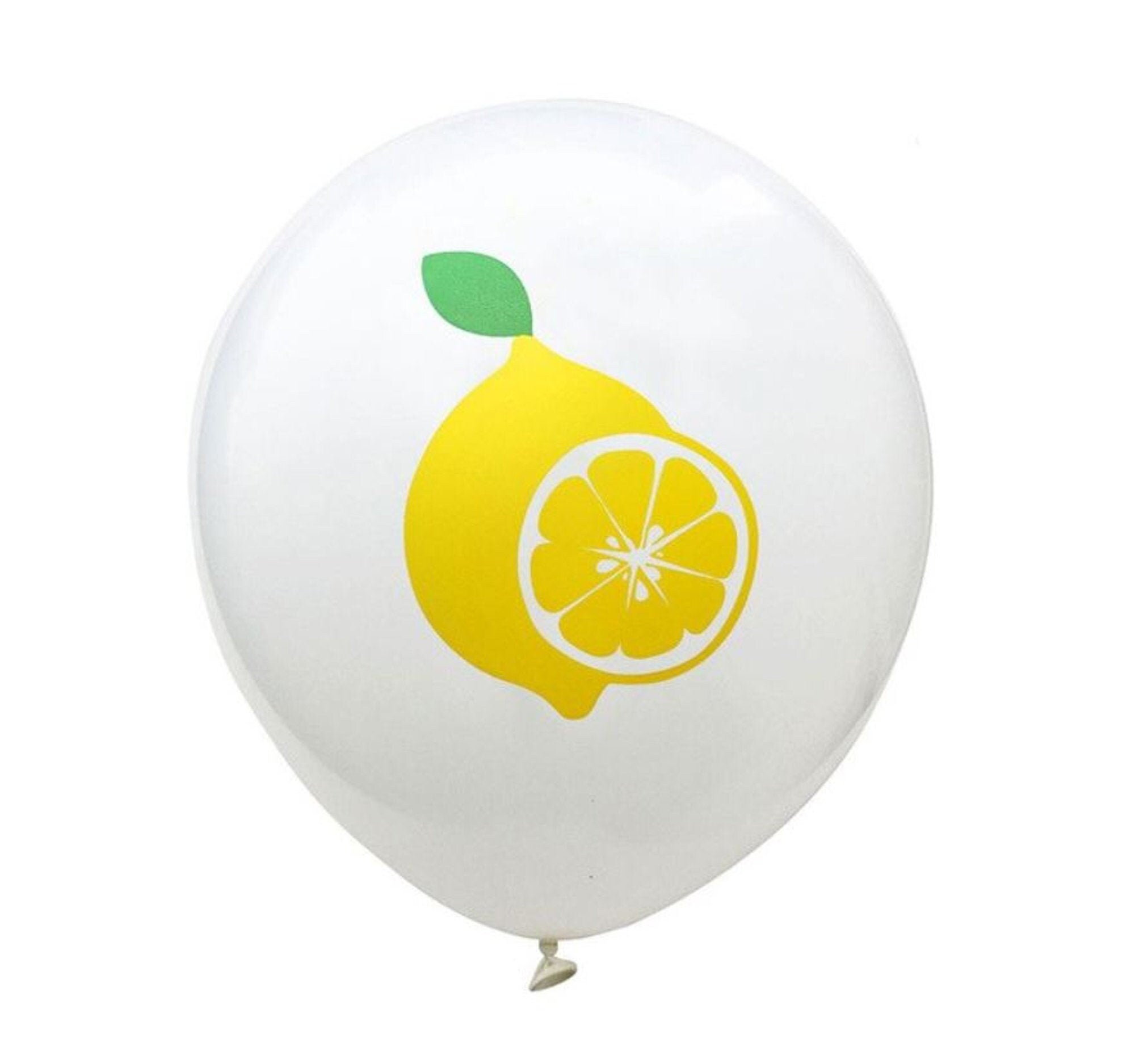12 Pack Lemon Balloons 12 Citrus Balloons Lemonade Etsy