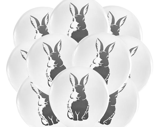 12ct Rabbit Balloons 12", Bunny Birthday Party Theme, Rabbit Theme Bunny Balloons, Rabbit Party Decorations, Bunny Party Theme