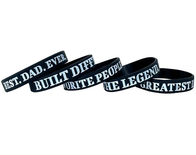 Dad Wristbands, Gift For Dad, Best Dad Ever, Worlds Greatest Dad, Fathers Day Gift Wear, Gift For Father From Son or Daughter, Dad Gift Idea