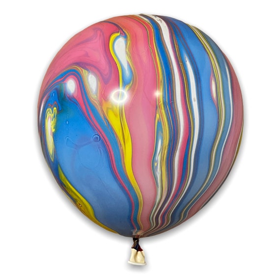 Bunte Luftballons 12 Zoll – 30 Stück, Marmor-Effekt, Latex, Für Partys & Dekoration