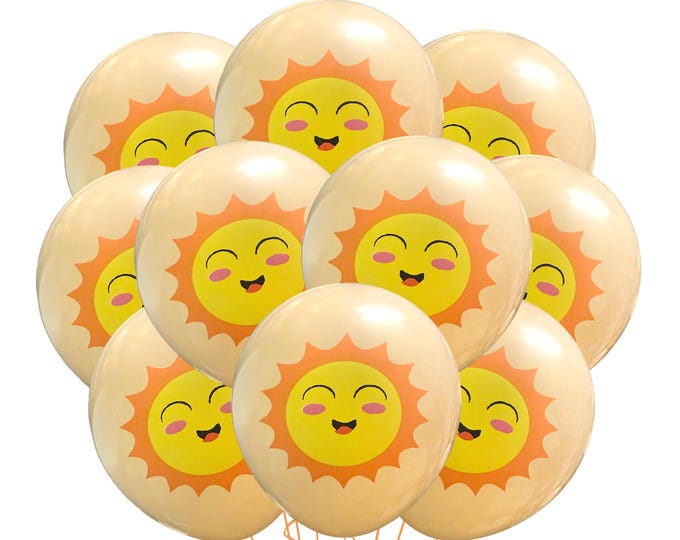 12ct Sunshine Balloons 12", Sunny Birthday Party Balloons, Sun Theme Baby shower, Sun Balloons Latex, Sun Party Ideas, Sunshine Birthday