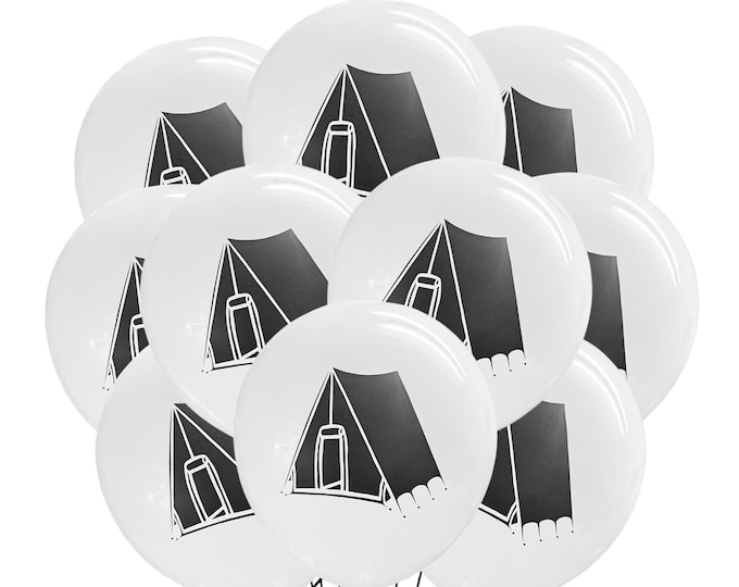 12ct Tent Balloons, Tent Balloons, Tent Theme, Camping Balloons, Camping Birthday Theme, Camp Decorations, Camping Party