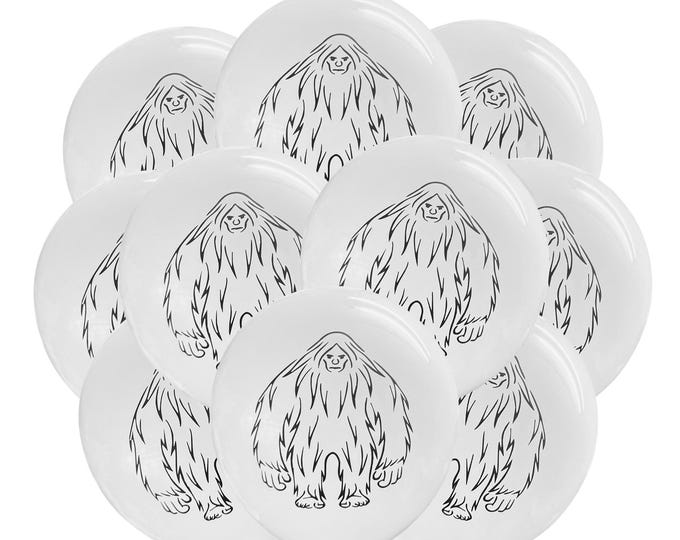 12ct Yeti Balloons, Sasquatch Party Balloons, Yeti Theme, Bigfoot Balloons, Yeti Birthday Theme, Big Foot Party Decorations