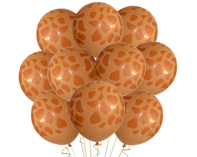 Giraffe Balloons 12" Animal Balloons,  Giraffe Birthday Party Balloons, Safari Theme decor,  Giraffe Party Ideas