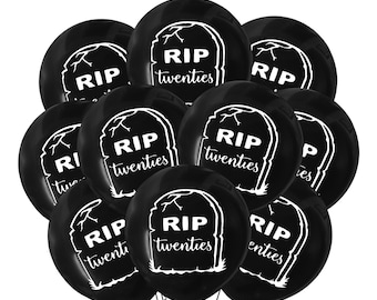 RIP Twenties Balloons, 12" Rip 20s Birthday Party, 30th Birthday Theme Decoration, 30th Birthday Balloons, 30th Party Ideas, Turning 30