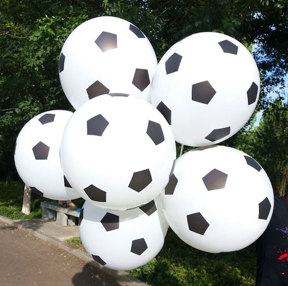 12 Pack Soccer Ball Balloons Soccer Party Balloons Soccer Etsy