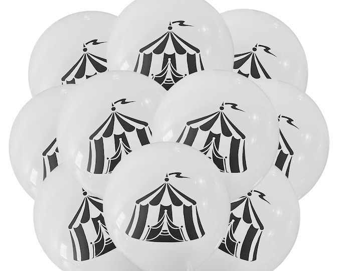 12ct Circus Tent Balloons, Circus Theme Party Decoration, Circus Birthday Theme Ideas