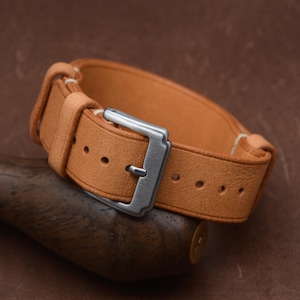 Single Pass Watch Strap,Handmade Leather Watch Strap, Vintage Vegetable Tanned Leather Band, Custom Watch Band, Personalized Gift for Him