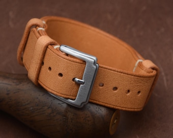 Single Pass Watch Strap,Handmade Leather Watch Strap, Vintage Vegetable Tanned Leather Band, Custom Watch Band, Personalized Gift for Him