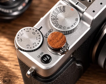 Vintage Concave Wooden Shutter Release Button, Wood Soft Release for Mirrorless Camera, Handmade Camera Accessory, Photography Lover Gift