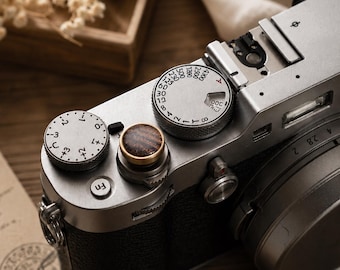 Wooden Shutter Release Button, Solid Wood Soft Release with Copper Base, Handmade Camera Accessory, Photographer gift