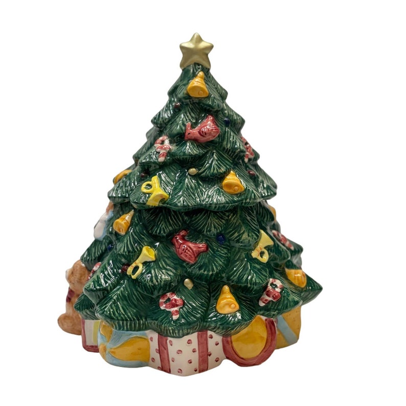 Jay Import Co. Vintage Ceramic Christmas Tree Cookie Jar Etsy