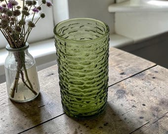 Anchor Hocking Vintage MCM Soreno Small Juice Glass in Avocado Green