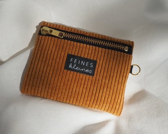 Mini bag made of cord / golden yellow / mustard yellow / wallet, case