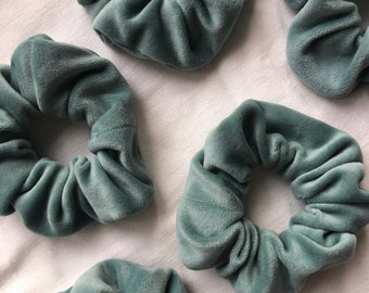 Velvet Scrunchie, Velvet Hair Tie, Velvet Hair Tie / Mint