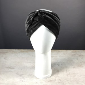Headband, Knot headband, Turban headband, Velvet / Black hairband image 1