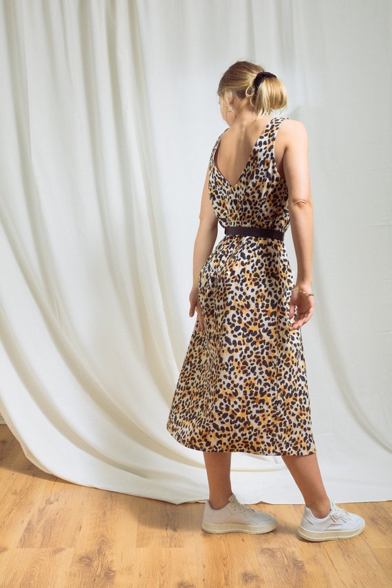 Vestido Midi Flowy Con Estampado De Leopardo Para Puerto Rico