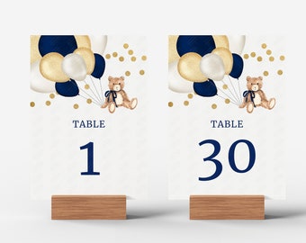 Got ready Conceited Brave Teddy Bear Table Numbers - Etsy