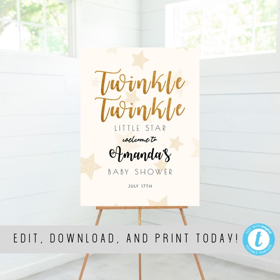 twinkle twinkle little star welcome sign