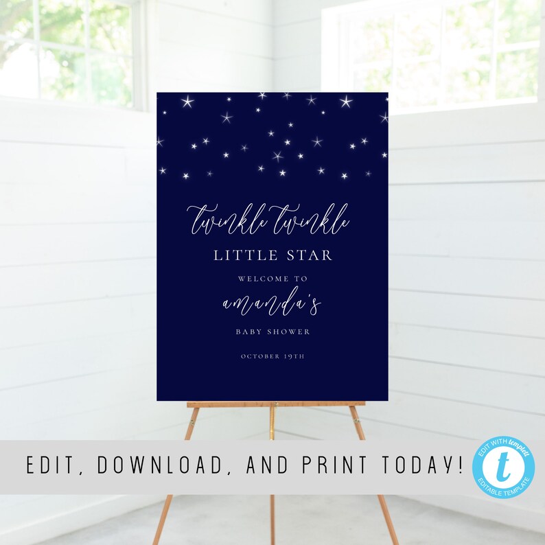 twinkle twinkle little star welcome sign