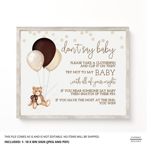 Teddy Bear Shh Don t Say Baby Game For Baby Shower Etsy Australia teddy-bear-shh-don-t-say-baby-game-for-baby-shower-etsy-australia