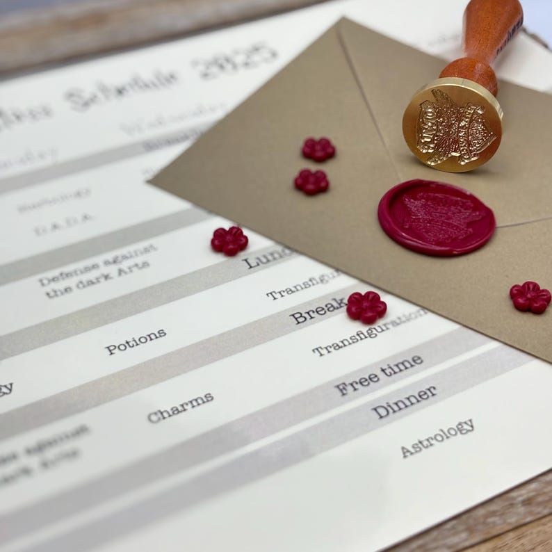 Personalized Printed Wizard School Acceptance Letter, School of Witchcraft and Wizardry, Wax Sealed Parchment letter for wizard student image 6