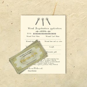 Personalized Printed Wizard School Acceptance Letter, School of Witchcraft and Wizardry, Wax Sealed Parchment letter for wizard student image 9