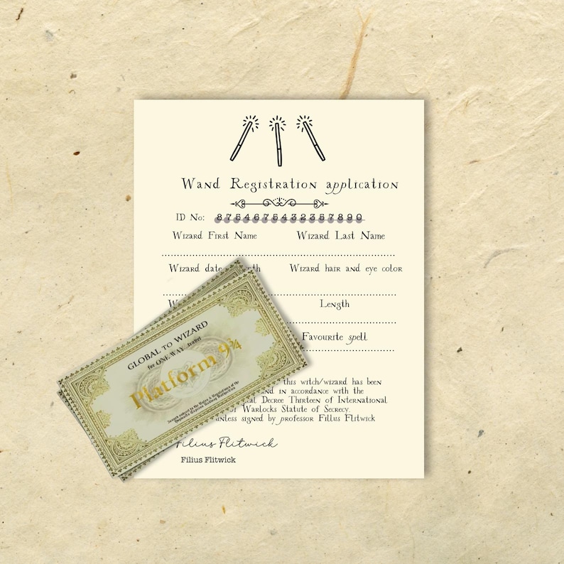Personalized Printed Wizard School Acceptance Letter, School of Witchcraft and Wizardry, Wax Sealed Parchment letter for wizard student image 9