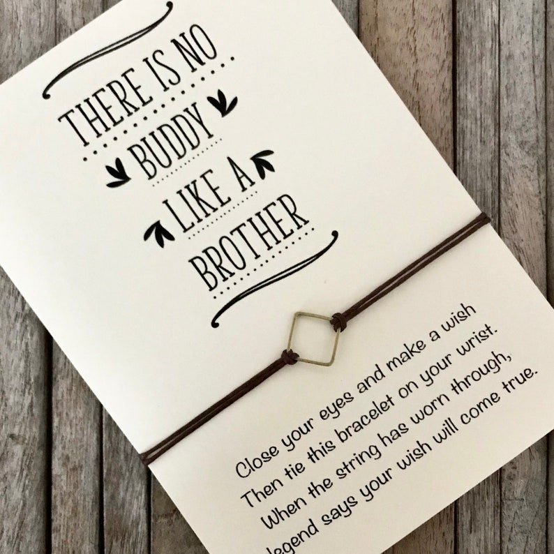 Gift for Brother Brother Card Brother Bracelet Wish Etsy