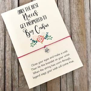Cousin to be, Gift for niece, New cousin, Pregnancy announcement, Wish bracelet, cousin gifts, Big cousin, Best cousin, Flower braclet