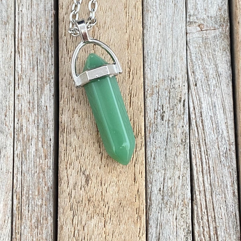 Collana Giada Verde Collana Cristallo Giada Ciondolo Pietra Naturale Collana Pietra Preziosa Giada Meditazione cristallo Giada Gioielli giada, Collana per Uomo immagine 6