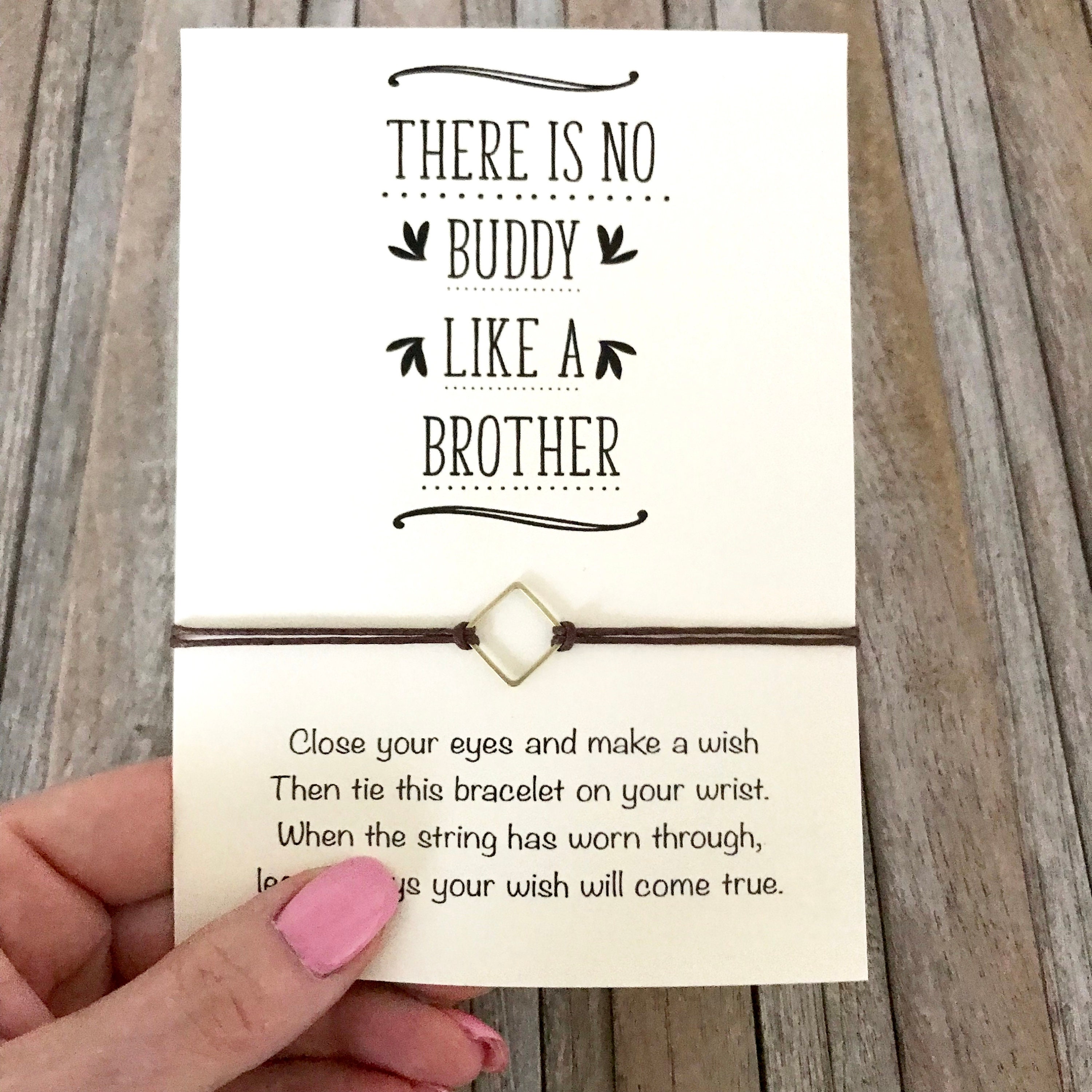 Gift for Brother Brother Card Brother Bracelet Wish Etsy