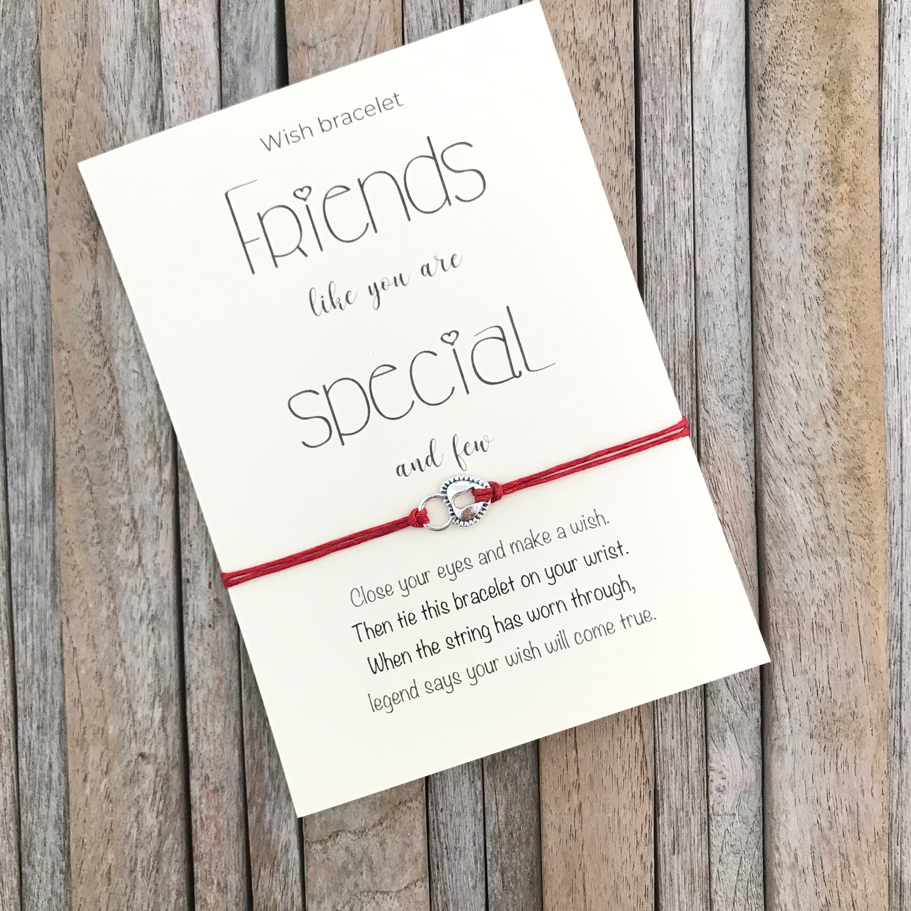 Best Friend Bracelet Wish Bracelet Heart Bracelet BFF Etsy