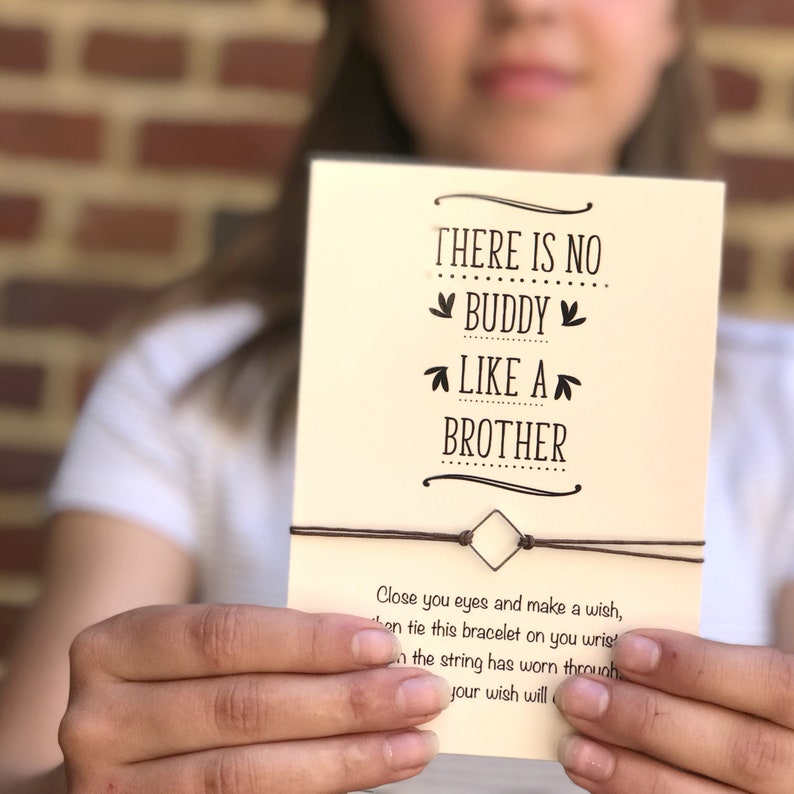 Gift for Brother Brother Card Brother Bracelet Wish Etsy