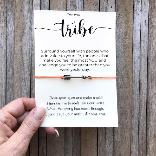 Tribe Bracelet, Gift for Tribe, Girl Gang Gift, Wish Bracelet, Friendship Bracelet, Letterbox gift, Tribe of Friends, Best Friend Gift