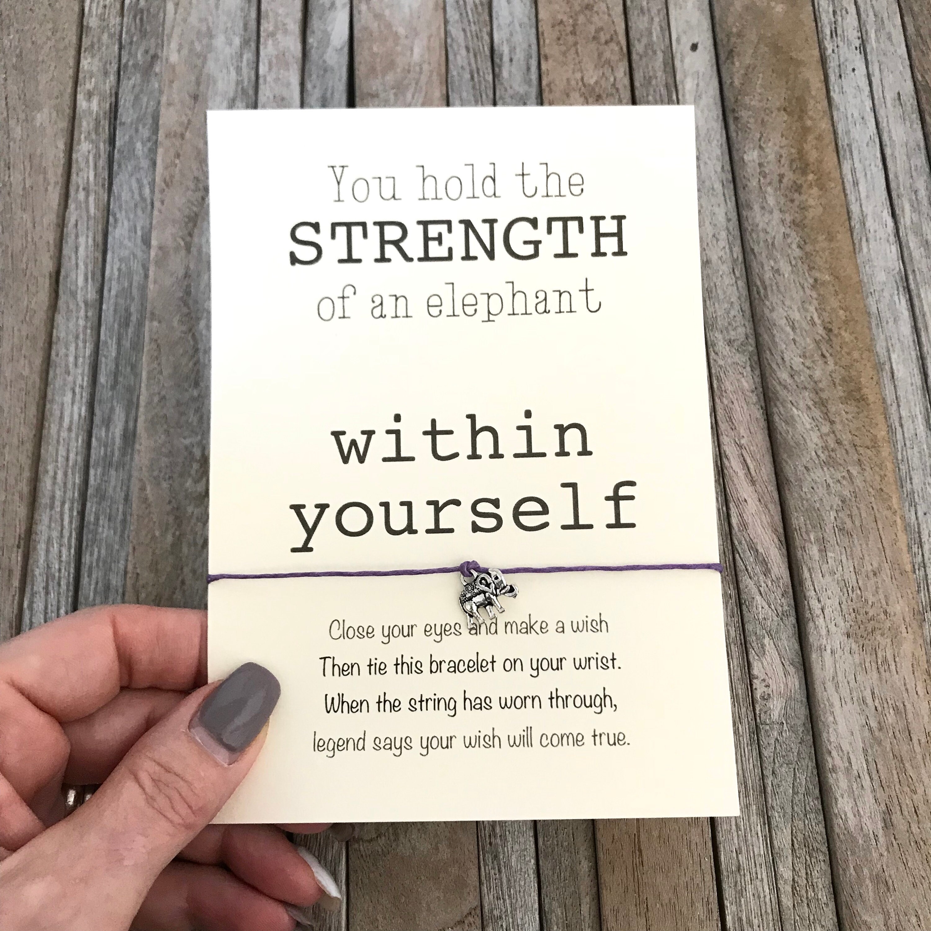 Olifant wensen armband sterkte armband Elephant Jewelry Etsy Nederland