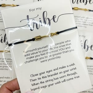 Bracelets de gang de filles, bracelet de tribu de filles pour amitié féminine, bijoux de noeud d'amour, cadeaux de meilleure amie au travail, cadeau d'adieu pour un collègue quittant le gif