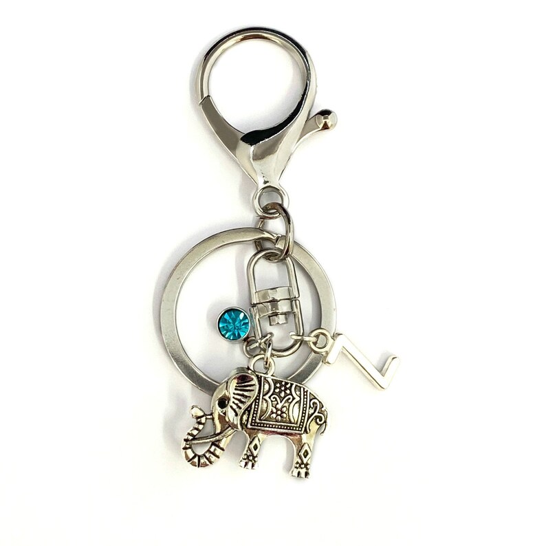 Elephant Keychain Elephant Keyring Personalised Elephant Etsy