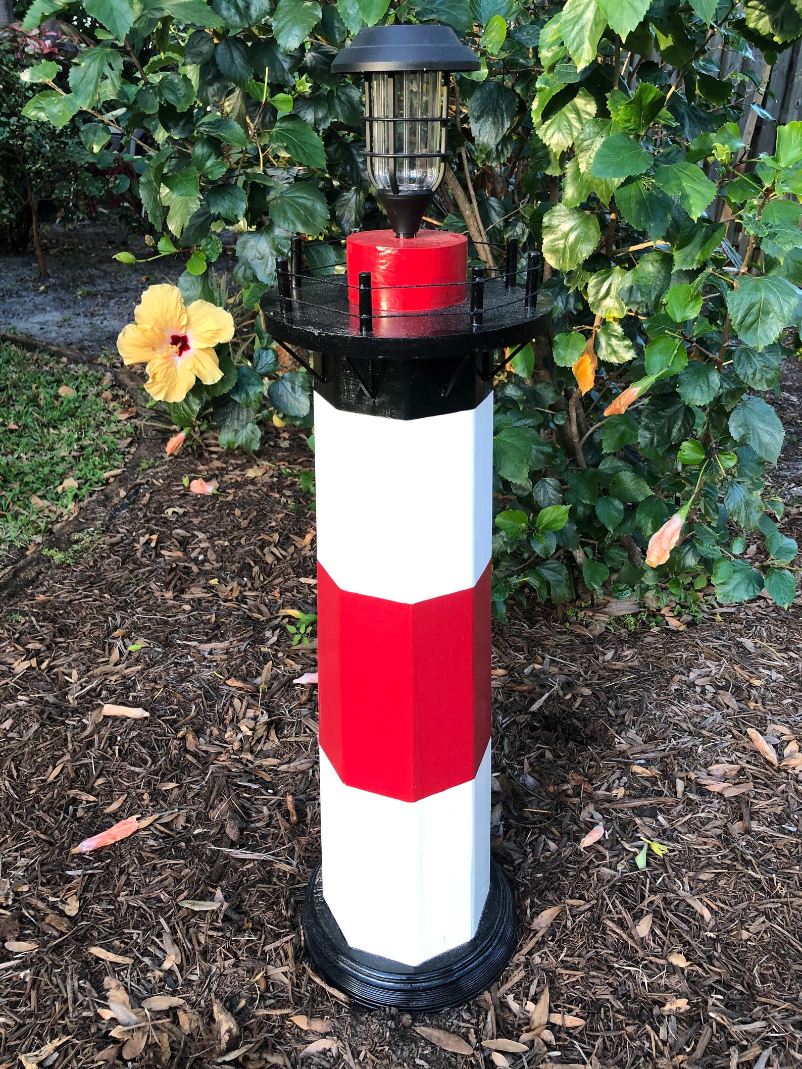 Solar Powered Lighthouse for Garden and Yard Decoration Etsy