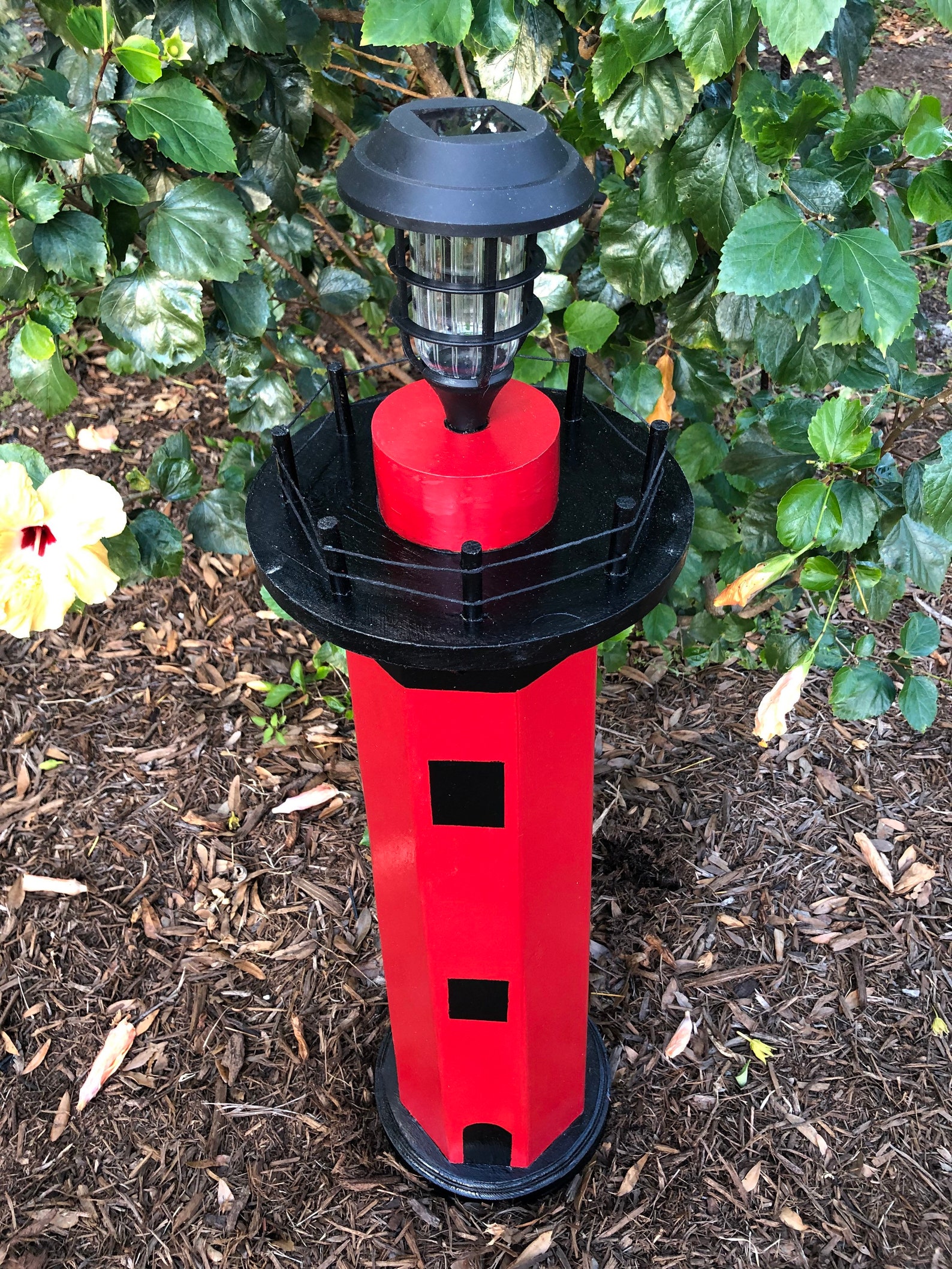 Solar Powered Lighthouse for Garden and Yard Decoration Etsy