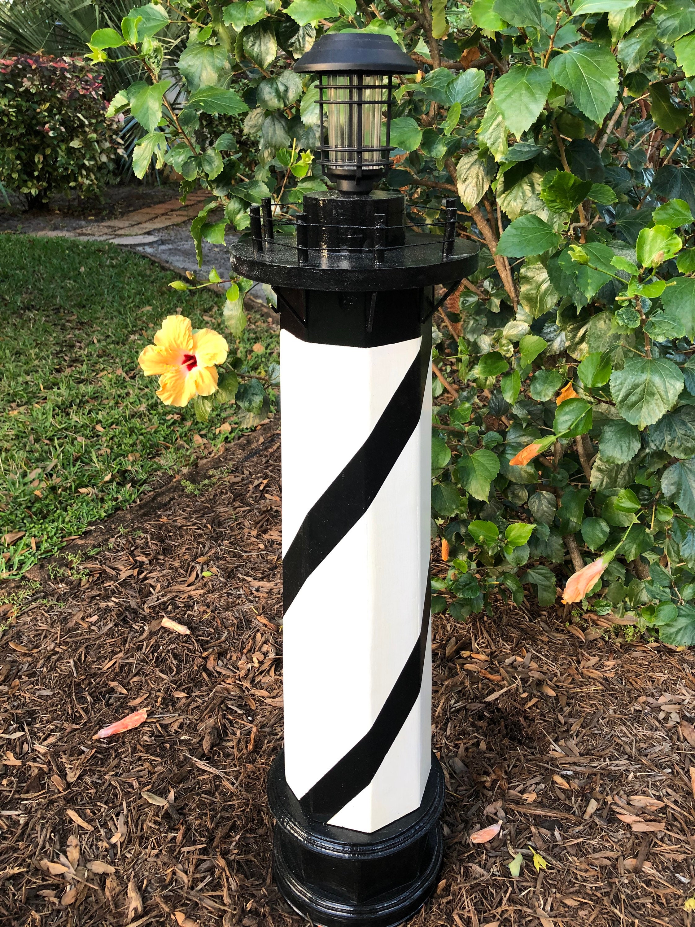 Solar Powered Lighthouse for Garden and Yard Decoration Etsy