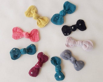 Barrette bébé, pince à cheveux, barrette clic clac, noeud pour cheveux